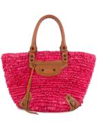 Balenciaga Vintage Fringe Tote Bag - Pink