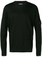 Stone Island Shadow Project Knit Logo Patch Sweater - Black