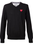Comme Des Garcons 'play' V-neck Sweater