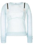 Nº21 Two-layer Knitted Jumper - Blue