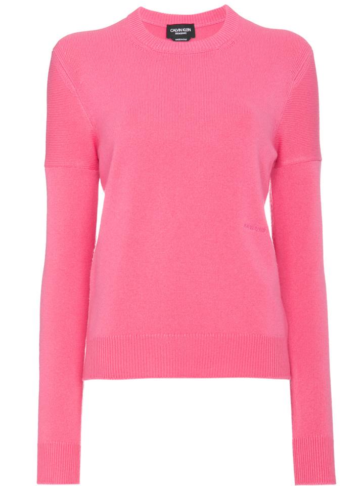 Calvin Klein 205w39nyc Logo Cashmere - Pink & Purple