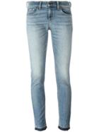 Rag & Bone /jean Double Cuff Cropped Jeans, Women's, Size: 29, Blue, Cotton/polyurethane