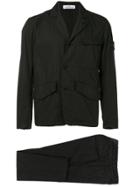 Stone Island Single-breasted Lightweight Jacket - Black