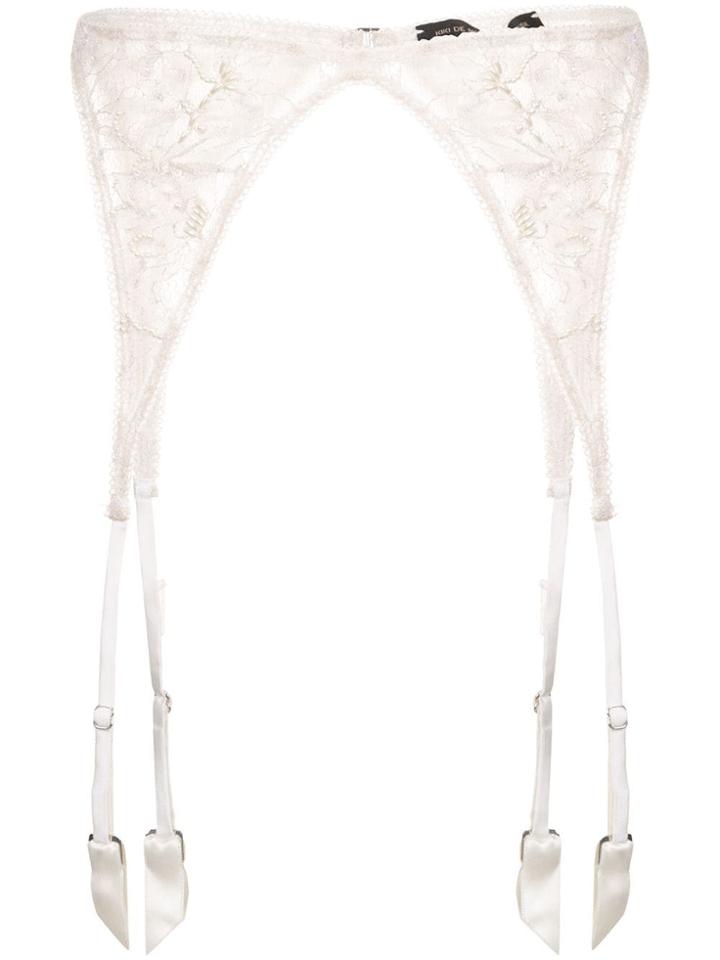 Kiki De Montparnasse Beaded Garter Belt - White