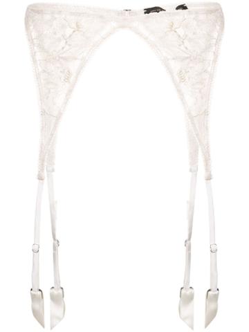 Kiki De Montparnasse Beaded Garter Belt - White