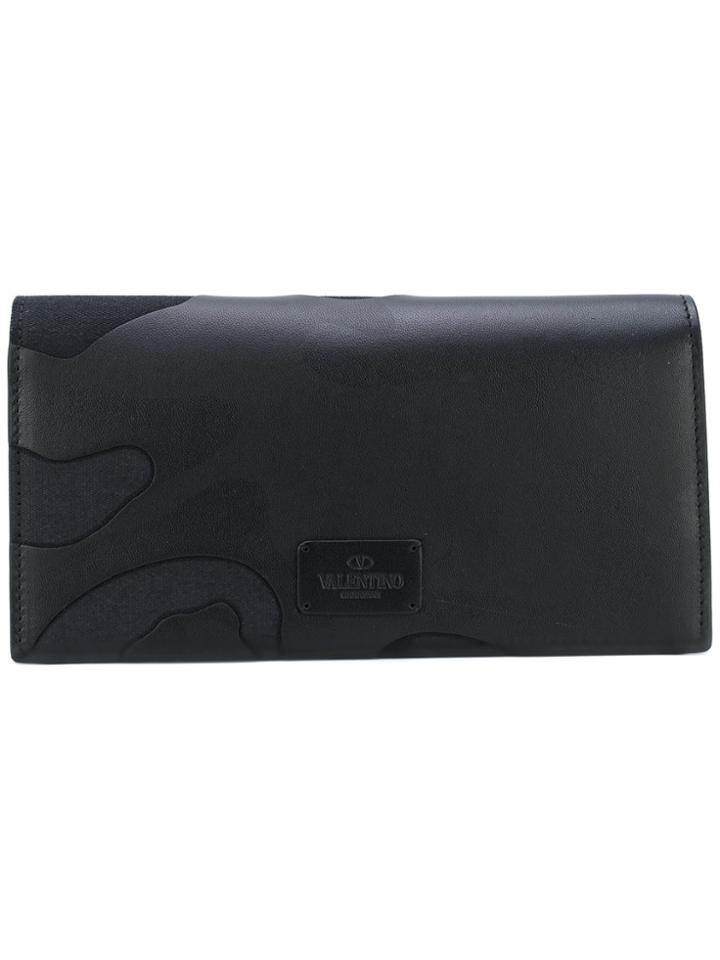 Valentino Valentino Garavani Embroidered Continental Wallet - Black