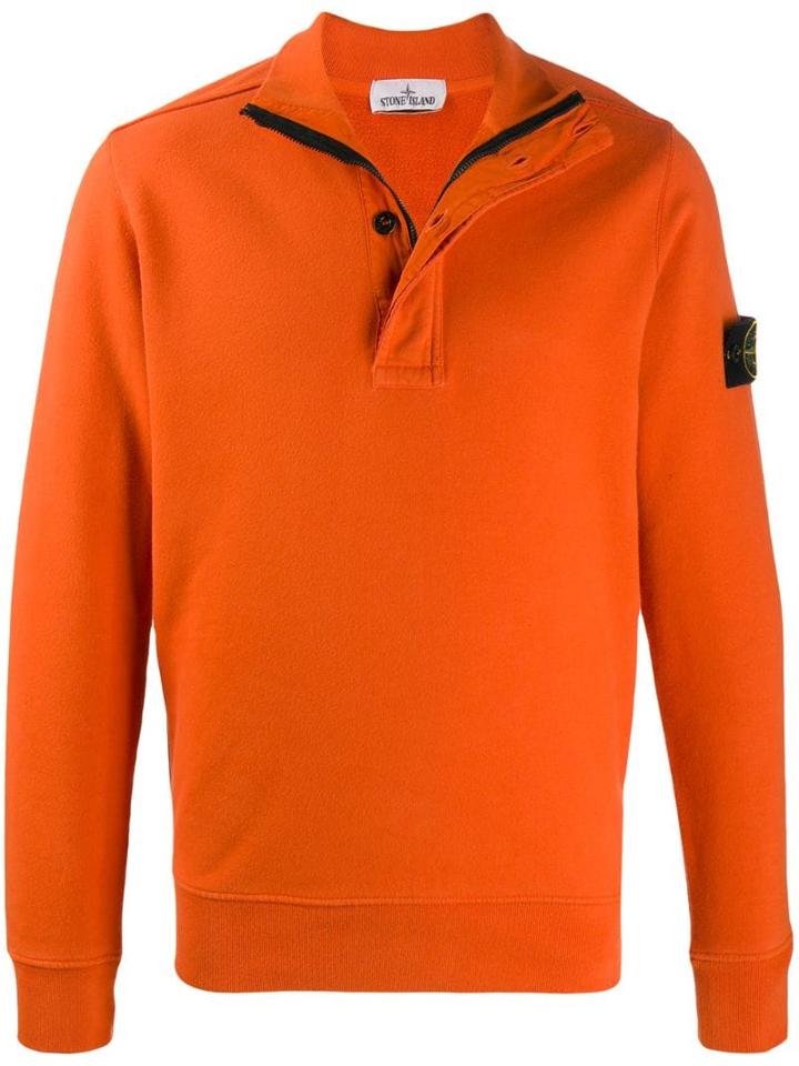 Stone Island Funnel Neck Jumper - Orange