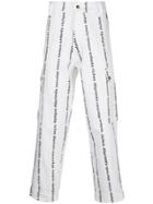 Enfants Riches Déprimés Logo Stripe Cargo Pants - White