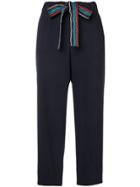 Chinti & Parker Knot Detail Cropped Trousers - Blue