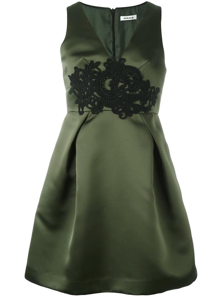 P.a.r.o.s.h. 'panna' Dress, Women's, Size: Medium, Green, Polyester/acetate/viscose