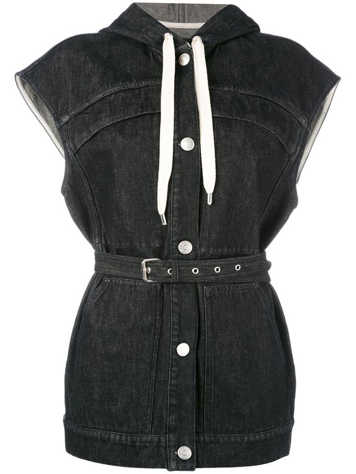 Isabel Marant - Belted Denim Vest - Women - Cotton - 38, Black, Cotton