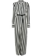 Norma Kamali Long Striped Dress - White