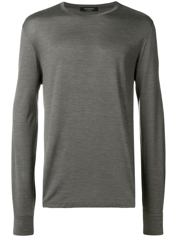 Ermenegildo Zegna Leggerissimo Long Sleeve T-shirt - Brown