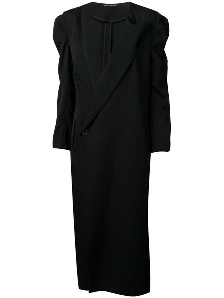 Yohji Yamamoto Single-breasted Fitted Coat - Black