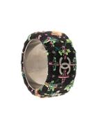 Chanel Pre-owned Tweed Bangle - Black