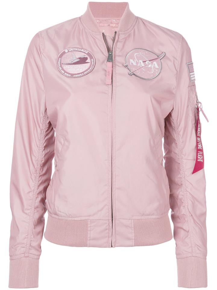 Alpha Industries Nasa Bomber Jacket - Pink & Purple