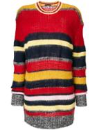 Alexa Chung Knitted Horizontal Stripe Jumper - Multicolour