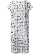 Mm6 Maison Margiela Floral Flared Midi Dress - Pink & Purple