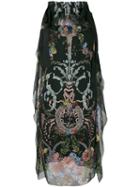 Fendi - Floral Tied Shoulder Dress - Women - Silk/cotton/viscose - 44, Black, Silk/cotton/viscose