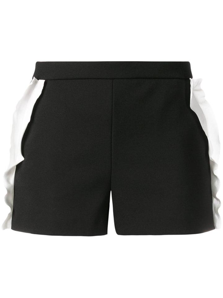 Red Valentino Friled Short Shorts - Black