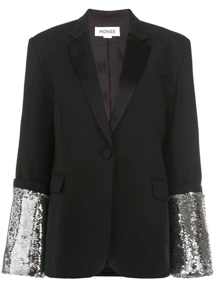 Monse Sequin Embellished Blazer - Black