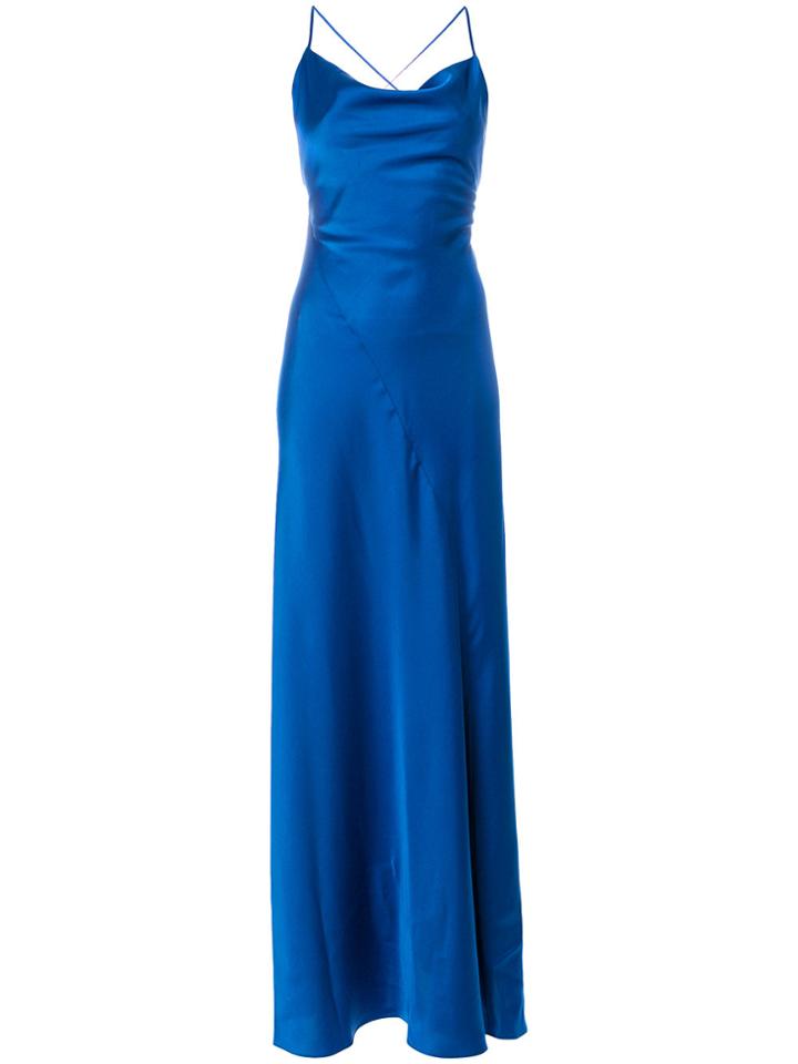 Dvf Diane Von Furstenberg Fitted Slip Dress - Blue