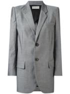 Balenciaga Classic Blazer, Women's, Size: 38, Grey, Cotton/cupro