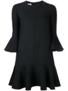 Valentino Crepe Couture Mini Dress, Women's, Size: 46, Black, Silk/virgin Wool