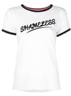 House Of Holland Shameless Shrunken T-shirt, Women's, Size: 6, White, Cotton