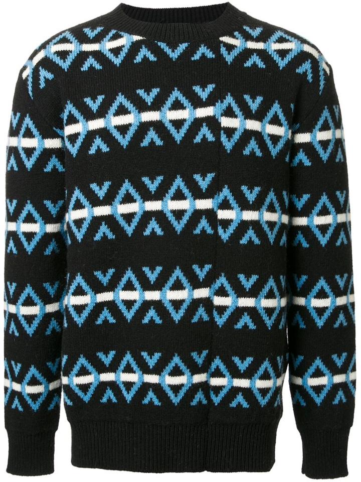 Raf Simons Striped Jumper, Men's, Size: Small, Black, Wool