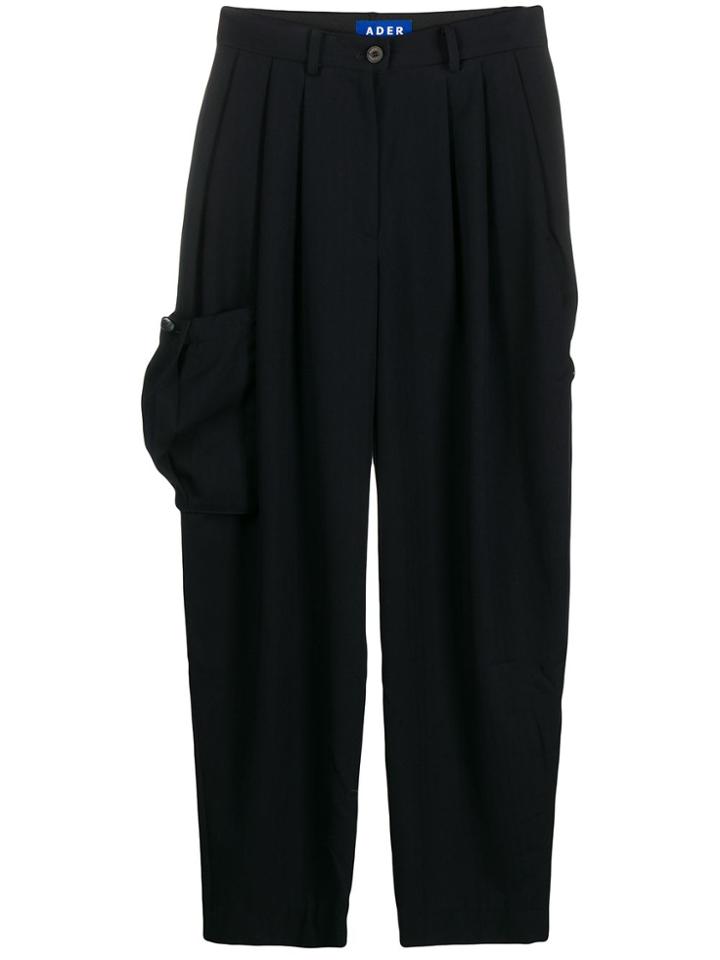 Ader Error Pleated Crop Trousers - Blue