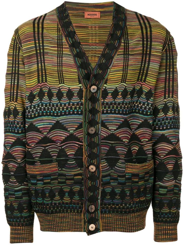Missoni Multicoloured Knit Cardigan - Yellow
