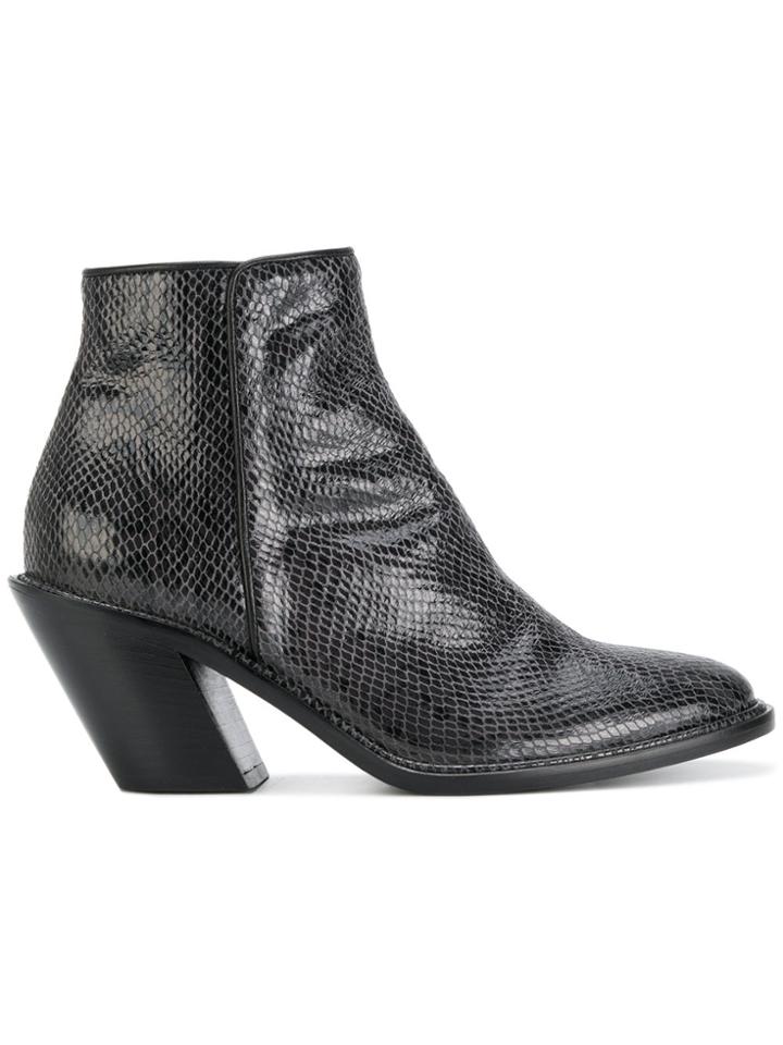 A.f.vandevorst Snake Embossed Ankle Boots - Grey