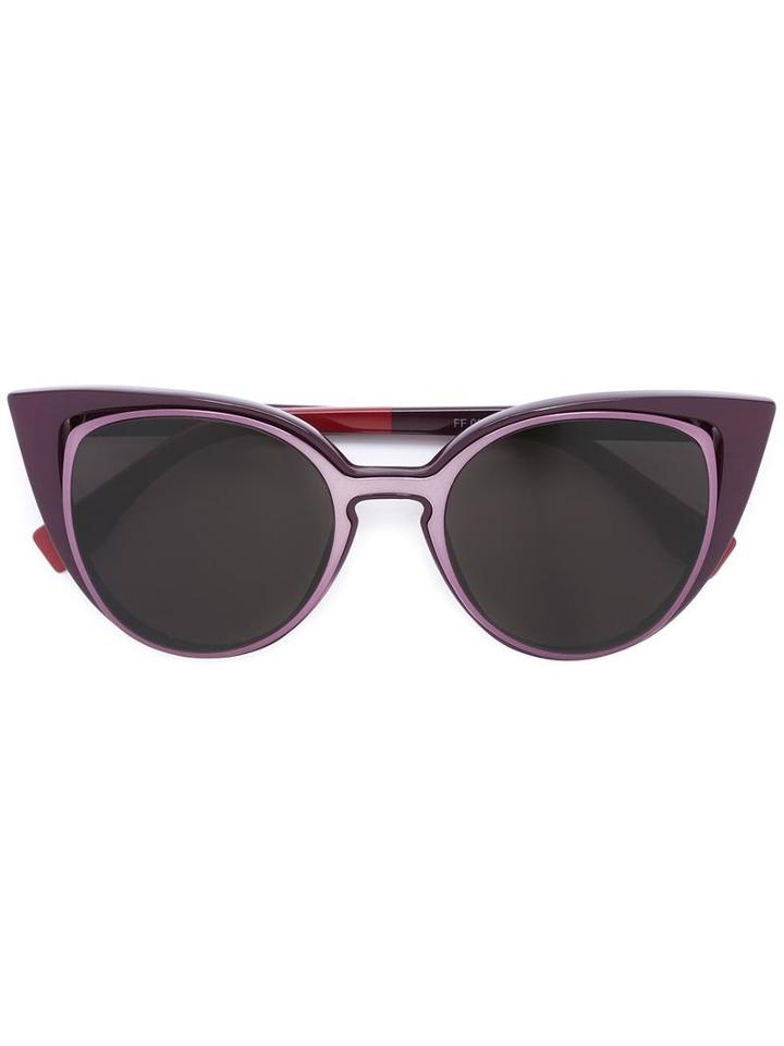 Fendi Cat Eye Sunglasses, Women's, Pink/purple, Acetate