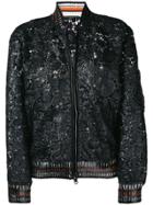 Ermanno Scervino Textured Lace Bomber Jacket - Black