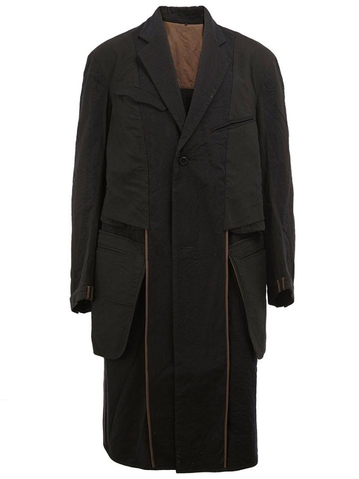 Ziggy Chen Multi Pocket Coat, Men's, Size: 50, Black, Spandex/elastane/viscose/wool