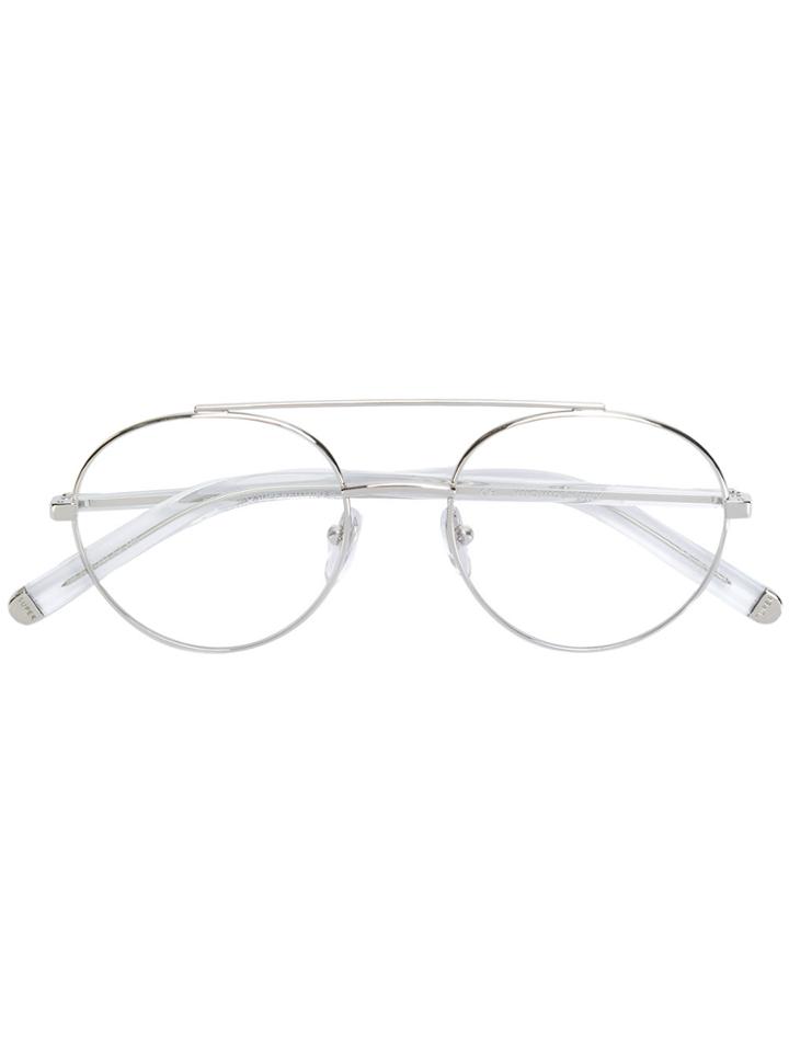 Retrosuperfuture Round Aviator Sunglasses - Metallic