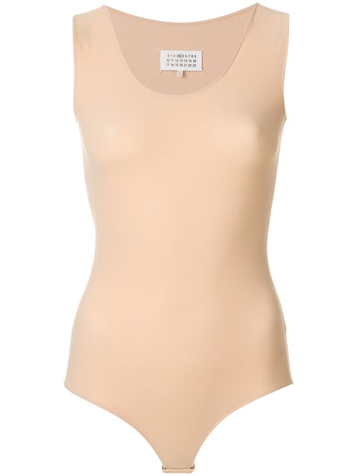 Maison Margiela Sleeveless Fitted Bodysuit - Nude & Neutrals