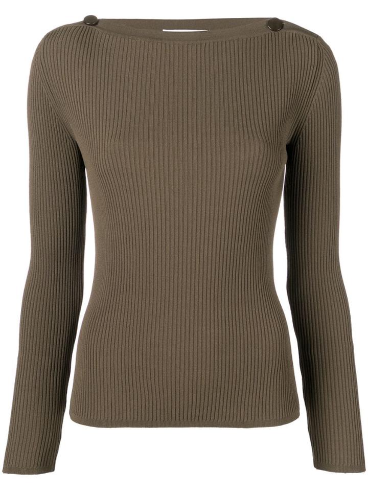 Max Mara Ribbed Jumper - Green