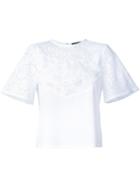 Lamarck Embroidered Detail Top, Women's, Size: 1, White, Polyester