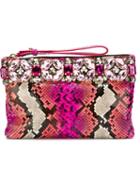 Gedebe Embellished 'pyton' Clutch