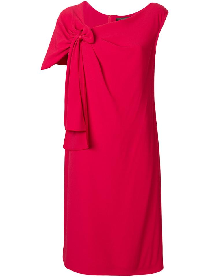 Max Mara Knot Shoulder Dress - Red