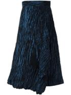 Peter Pilotto Textured Midi Skirt, Women's, Size: 10, Blue, Viscose/polyester/silk/polyester