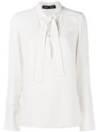 Proenza Schouler Pussy Bow Blouse, Women's, Size: 2, White, Acetate/viscose