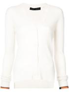 Proenza Schouler Silk Cashmere Cardigan - White