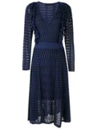 Cecilia Prado Frill Trim Midi Dress - Blue