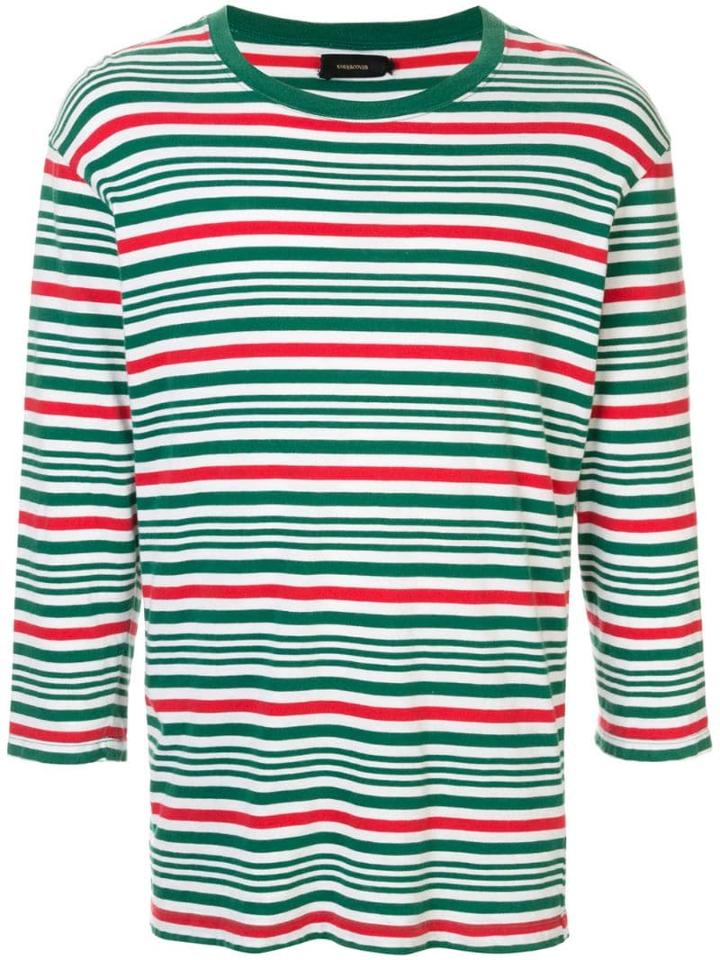 Undercover Striped Longsleeved T-shirt - White