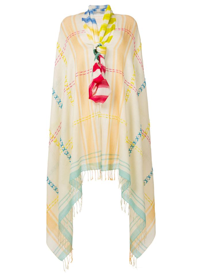 Tsumori Chisato Oversized Embroidered Detail Scarf - Multicolour
