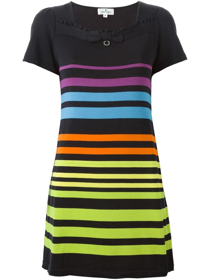 Courreges Vintage Jersey Striped Dress