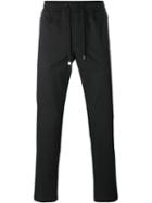 Dolce & Gabbana Drawstring Track Pants, Men's, Size: 54, Black, Cotton/elastodiene